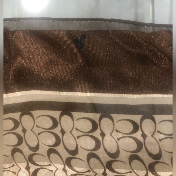 COACH Logo Satin-Like Scarf - Picture 5 of 7